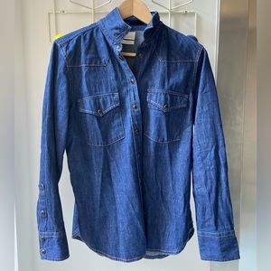 J crew denim button down shirt, never been worn!